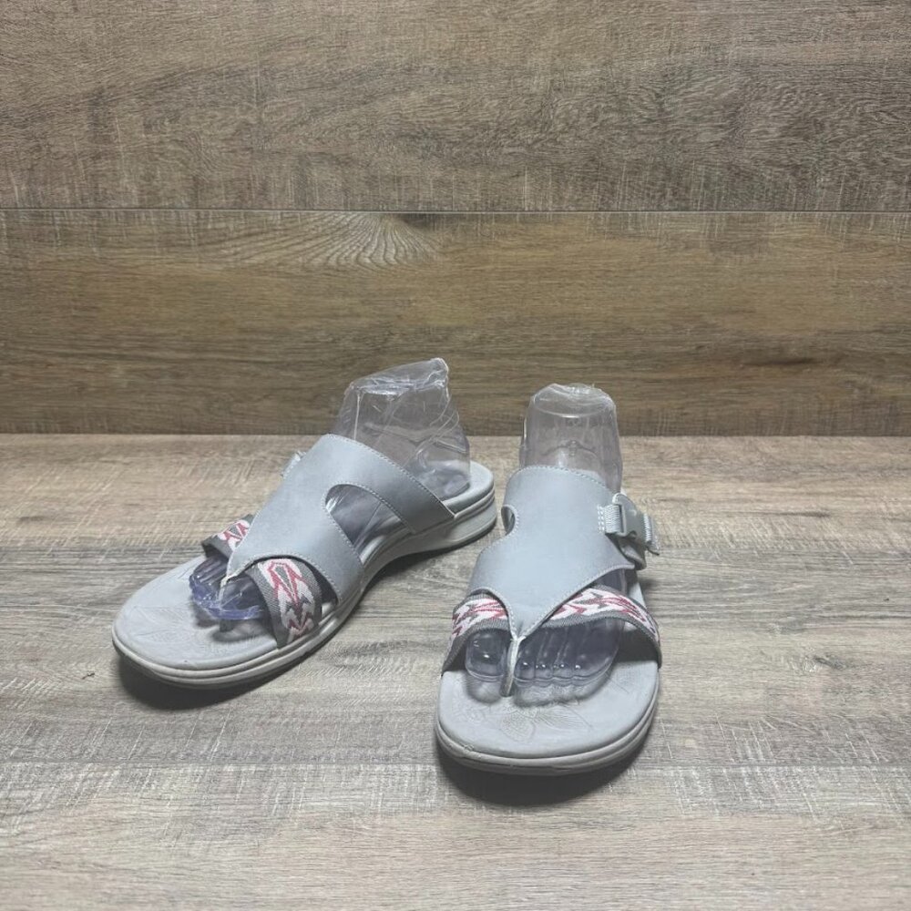 Dansko Alecia Gray Leather Strap Thong Sandals Women's Size EU 41